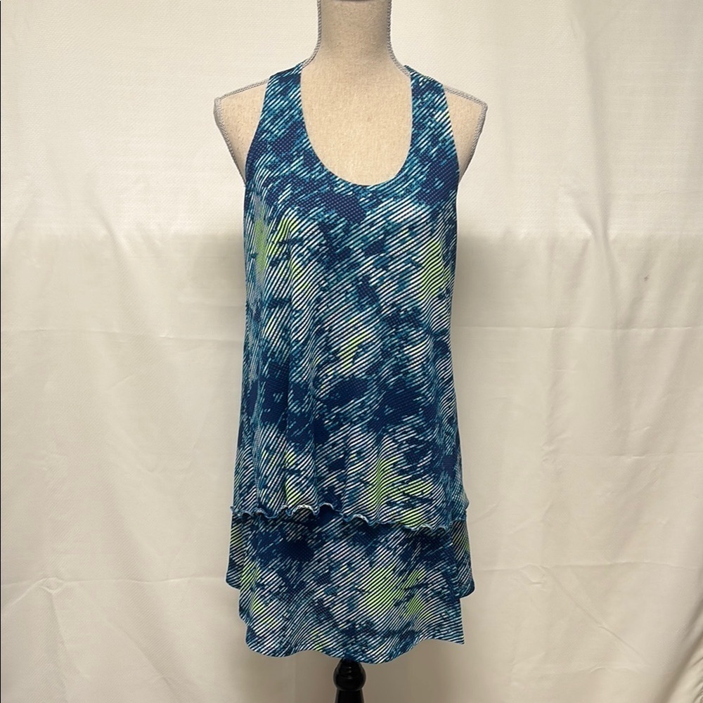 Ty 2 piece set, Blue and Green Patterned